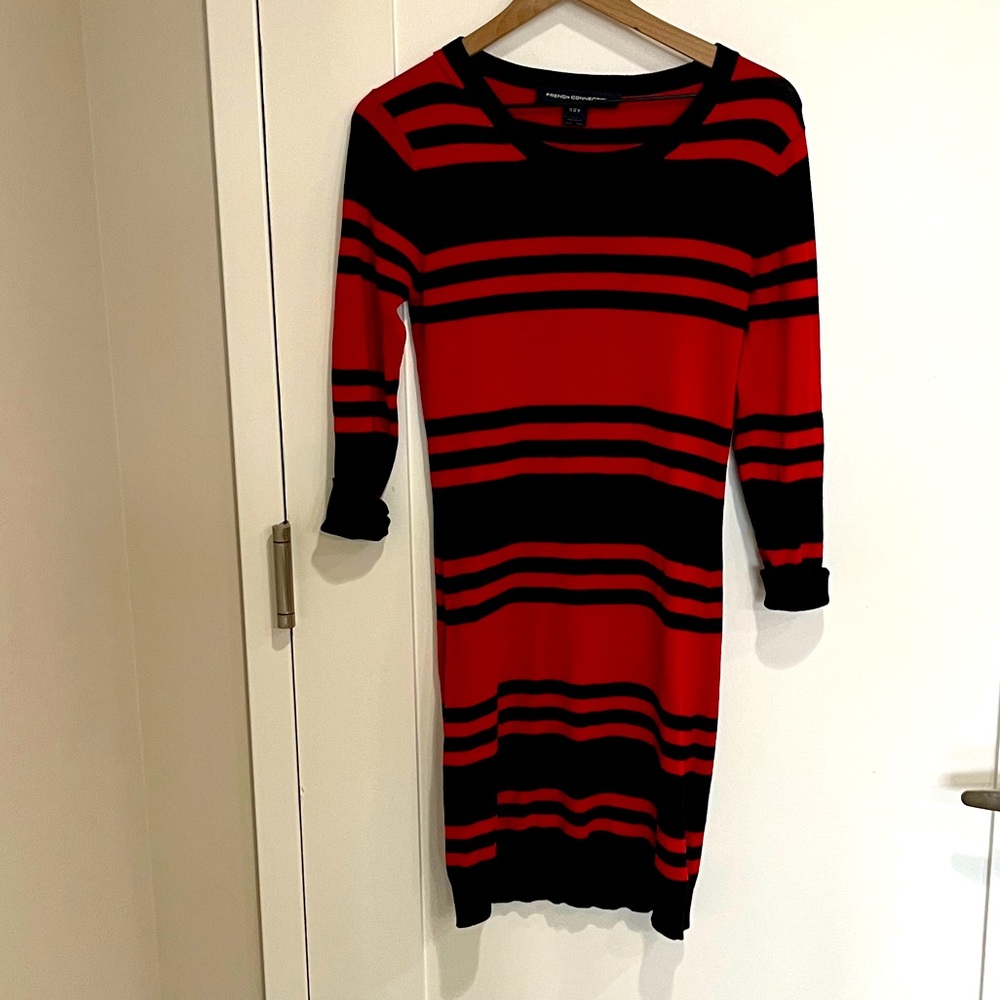 French Connection Bambi Sweater Dress Jag Stripe
